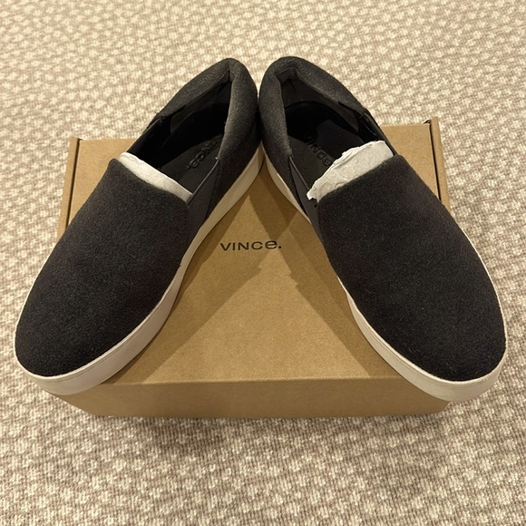 Vince Women's Warren Flannel Wool Platform Sneaker Slip On Grey US 8.5 - Picture 1 of 6